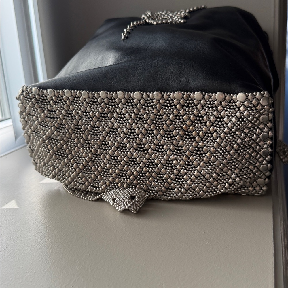 Sergio Gutierrez Liquid Metal black leather backpack Read Description - Picture 3 of 9